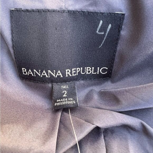 Banana Republic Burgundy Velvet Blazer New Size 2 Long - Picture 6 of 8